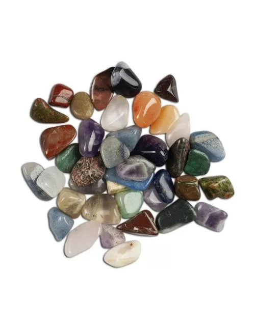 Trommelsteine - Bunte Mischung - 20 - 25mm - M- Afrika - 1Kg Beutel