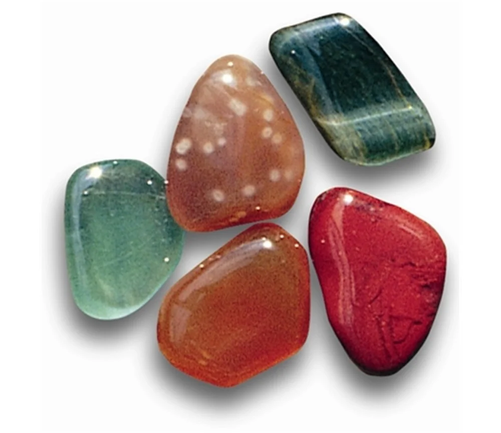 Trommelsteine - Bunte Mischung - 15 - 20mm - S- Afrika - 1Kg Beutel