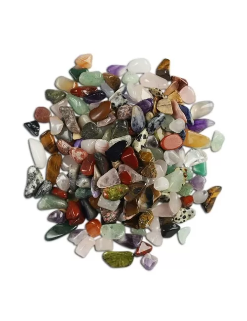 Trommelsteine - Bunte Mischung - 14 - 16mm - B1- Afrika - 1Kg Beutel