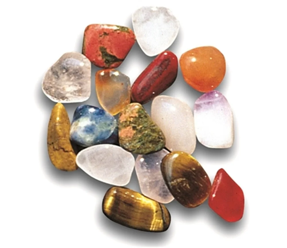 Trommelsteine - Bunte Mischung - 10mm - B2- Afrika - 1Kg Beutel