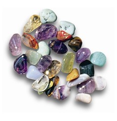 Trommelsteine - Bunte Mischung -   07,5mm - B3- Afrika - 1Kg Beutel