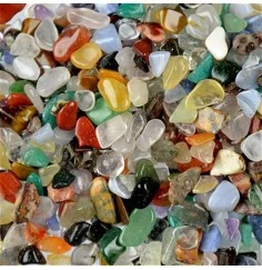 Trommelsteine - Bunte Mischung - 04 - 11mm lang - C1- Afrika - 1Kg Beutel