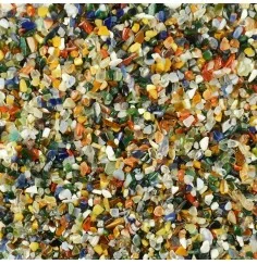 Trommelsteine - Bunte Mischung - 01 - 02mm lang - C3- Afrika - 1Kg Beutel