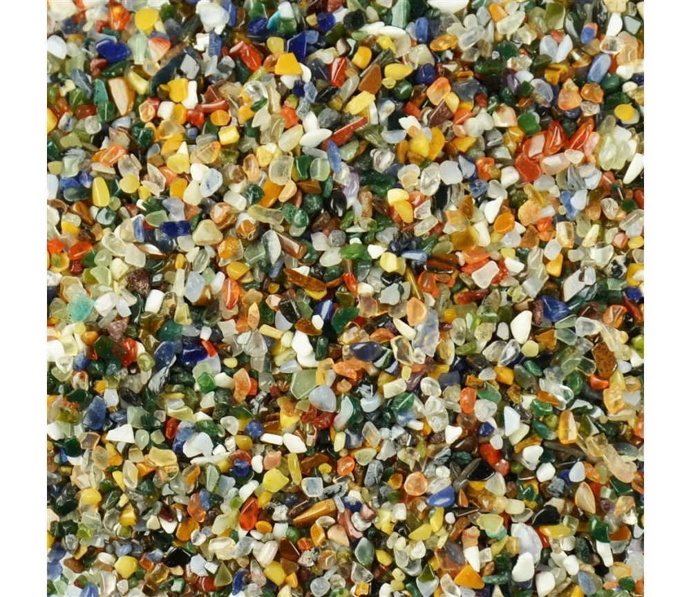 Trommelsteine - Bunte Mischung - 01 - 02mm lang - C3- Afrika - 1Kg Beutel