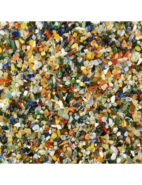 Trommelsteine - Bunte Mischung - 01 - 02mm lang - C3- Afrika - 1Kg Beutel