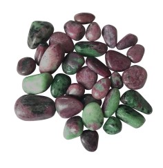 Trommelsteine - Rubin-Zoisit, 1,0 - 2,5cm - 100gr Beutel