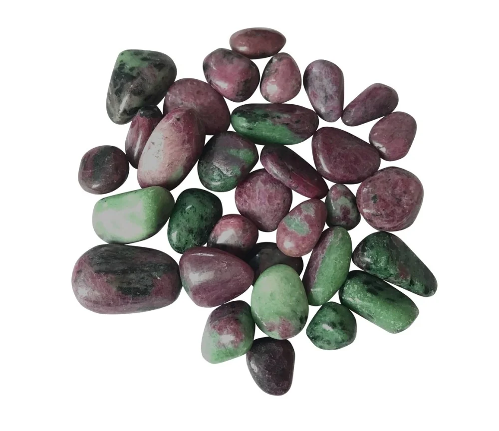 Trommelsteine - Rubin-Zoisit, 1,0 - 2,5cm - 100gr Beutel