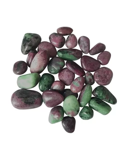 Trommelsteine - Rubin-Zoisit, 1,0 - 2,5cm - 100gr Beutel