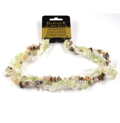 Halskette - Collier - Barock - Schutz & Sicherheit - Achat, Serpentin, Bergkristall