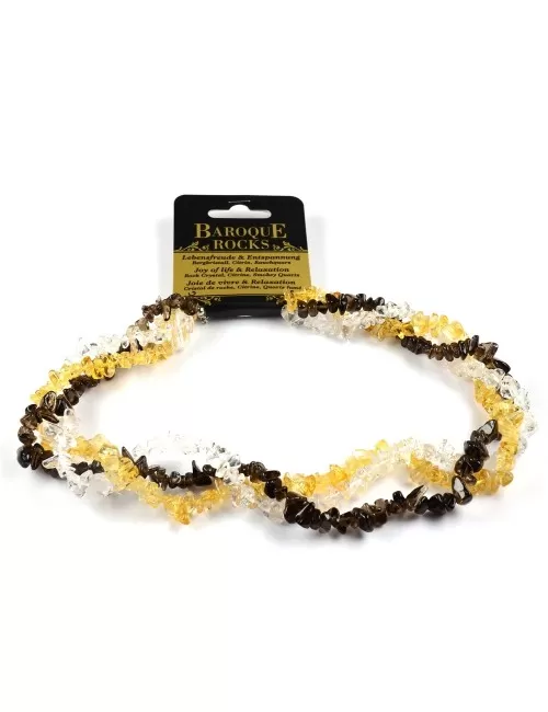 Halskette - Collier - Barock - Lebensfreude & Entspannung - Bergkristall