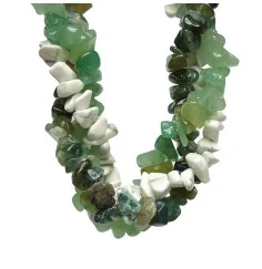 SchmuckSet - Barock - (Collier, Armband, Ohrringe) - Entspannung & Gelassenheit - Magnesit, Aventurin, Moosachat