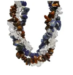 SchmuckSet - Barock - (Collier, Armband, Ohrringe) - Durchblick & Erkenntnis - Tigerauge, Sodalith, Bergkristall