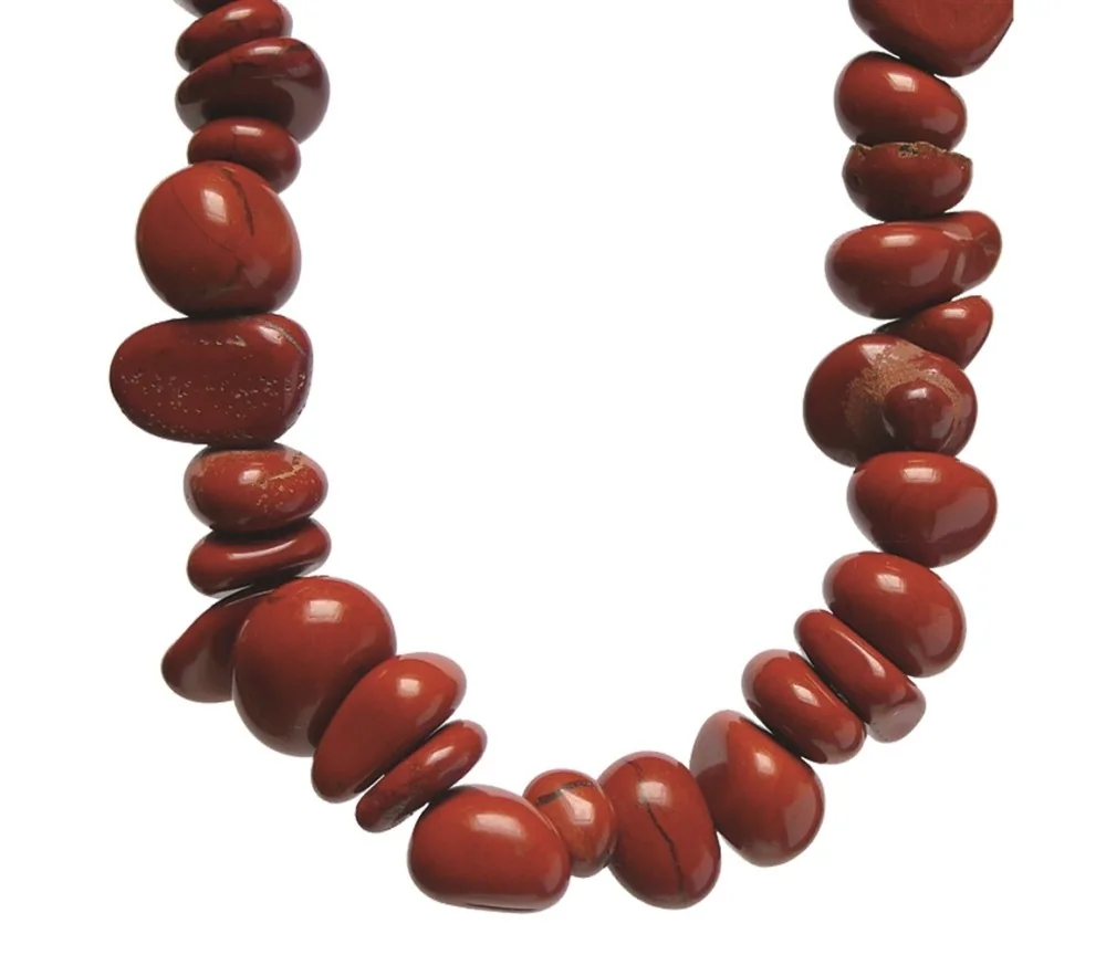 Halskette - Collier - Barock Classic - Willenskraft - Jaspis (rot)