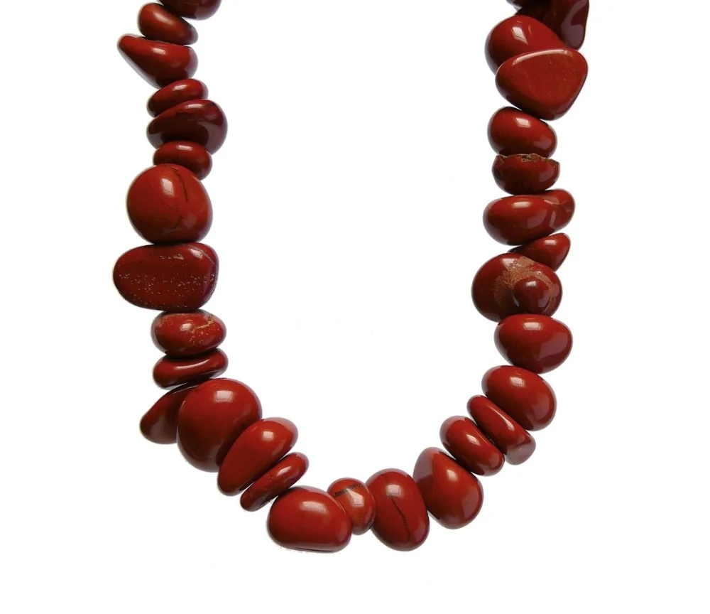 SchmuckSet - Barock Classic - (Collier, Armband, Ohrringe) - Willenskraft - Jaspis (rot)