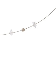 Halskette - Collier - Collier mit Diamant und Herkimer, 42cm