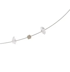 Halskette - Collier - Collier mit Diamant und Herkimer, 42cm