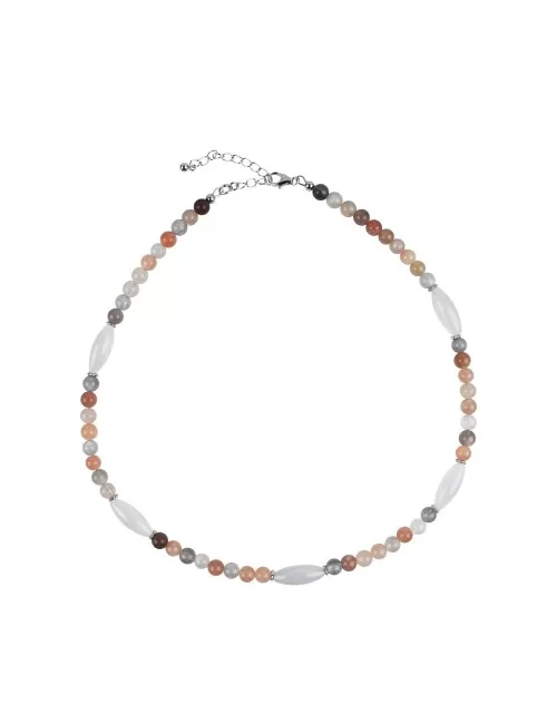 Halskette - Collier - Mondstein (bunt)