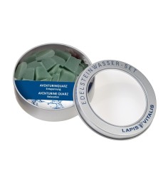 Lapis Vitalis - Wassersteine - Aventurin (grün) - in Metall-Geschenkdose