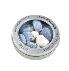 Lapis Vitalis - Wassersteine - Mischung - Gelassenheit - in Metall-Geschenkdose (Blauquarz, Dumortierit, Magnesit)