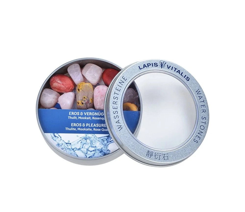 Lapis Vitalis - Wassersteine - Mischung - Eros & Vergnügen in Metall-Geschenkdose
