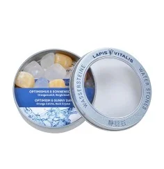 Lapis Vitalis - Wassersteine - Mischung - Optimismus & Sonnenschein in Metall-Geschenkdose
