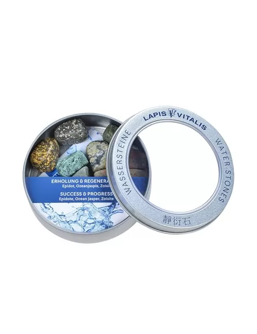 Lapis Vitalis - Wassersteine - Mischung - Erholung & Regeneration in Metall-Geschenkdose