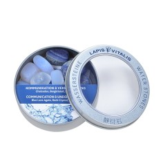 Lapis Vitalis - Wassersteine - Mischung -  Kommunikation & Verständigung in Metall-Geschenkdose