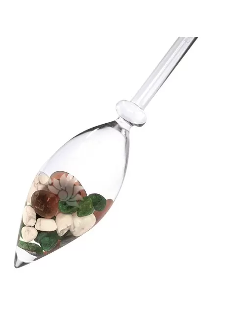 Edelstein-Balance - Wasserstab - Anti Stress (Aventurinquarz, Magnesit, Rauchquarz)