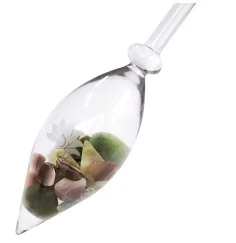 Edelstein-Balance - Wasserstab - Geborgenheit (Serpentin, Achat, Nephrit)