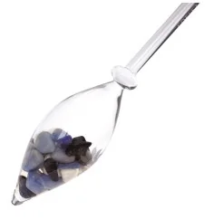 Edelstein-Balance - Wasserstab - Gelassenheit (Magnesit, Blauquarz, Dumortierit)