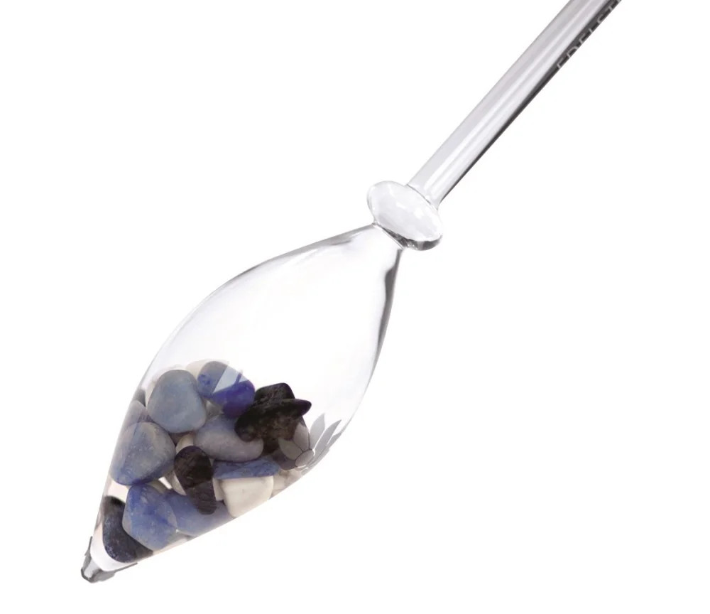 Edelstein-Balance - Wasserstab - Gelassenheit (Magnesit, Blauquarz, Dumortierit)