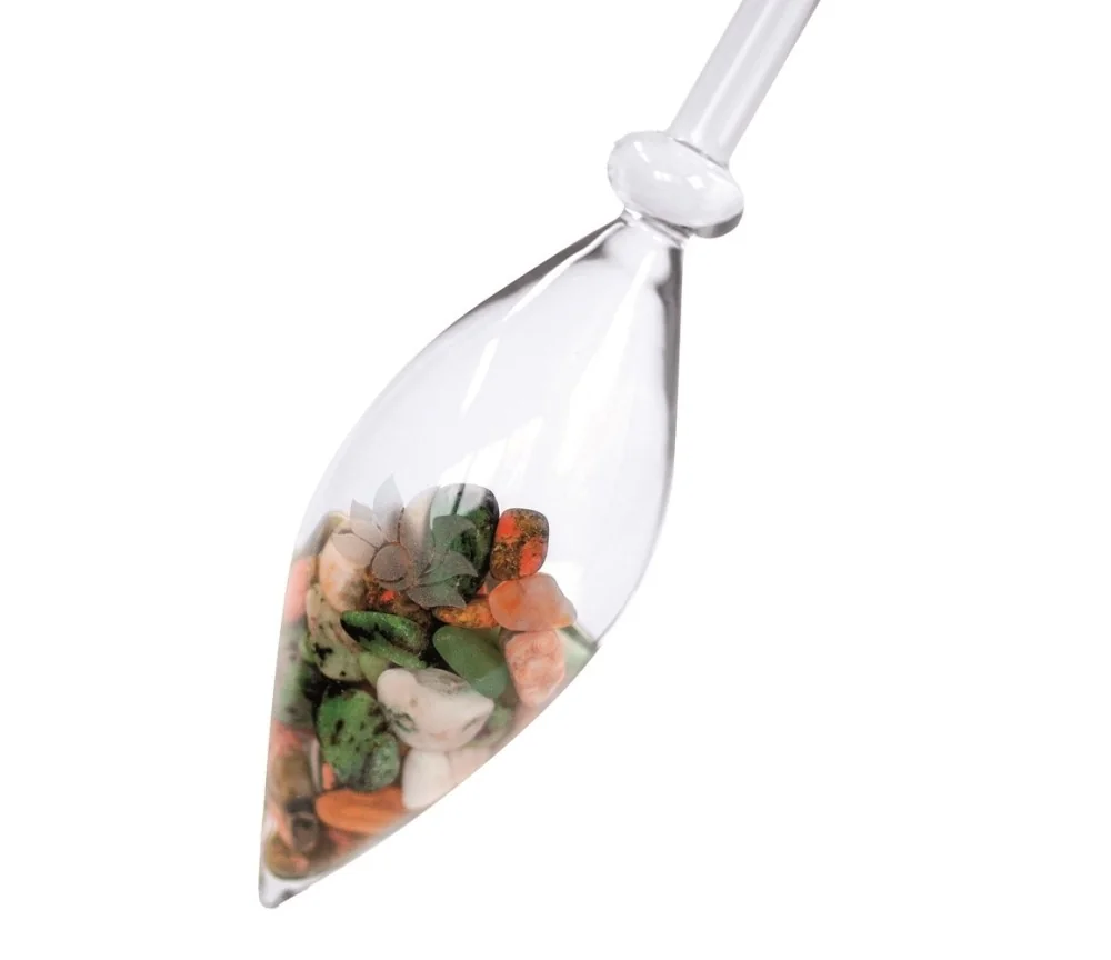 Edelstein-Balance - Wasserstab - Regeneration (Epidot, Ozeanjaspis, Zoisit)