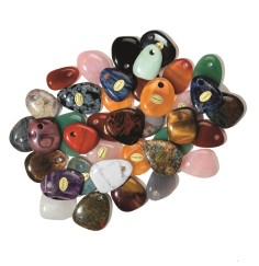 Heil- & Edelsteine - Scheibensteine - gebohrt - gemischte Sorten - 1kg Beutel