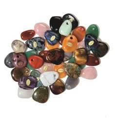 Heil- & Edelsteine - Scheibensteine - gebohrt - gemischte Sorten - 1kg Beutel