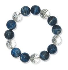 Armband - Sodalith/Bergkristall, 14mm Kugeln