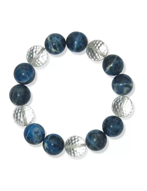 Armband - Sodalith/Bergkristall