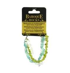 Armband - Barock Kombi - Apatit, Peridot, Bergkristall - Motivation & Unabhängigkeit