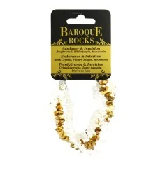 Armband - Barock Kombi - Bergkristall, Bilderjaspis, Mondstein - Ausdauer & Intuition