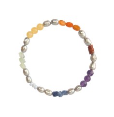 Armband - Chakra - Pearl , 19cm (elastisch)