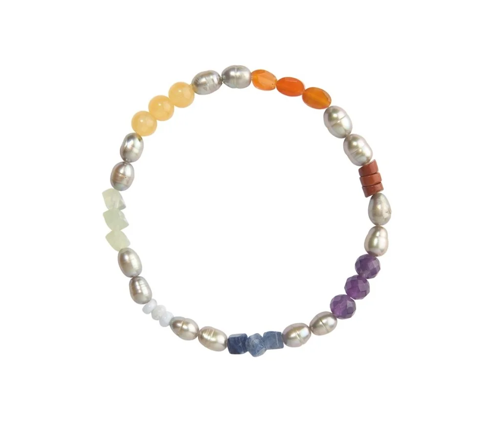 Armband - Chakra - Pearl , 19cm (elastisch)