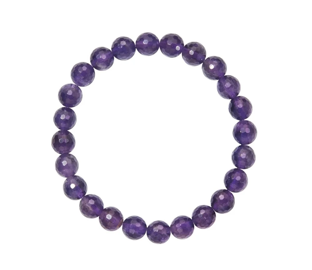 Armband - Amethyst extra, 08mm Kugeln, facettiert