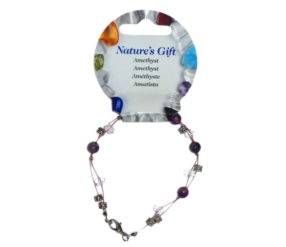 Armband - Draht -Amethyst, Kugeln 06mm