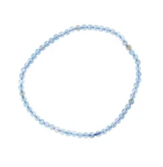 Armband - Aquamarin, 03mm Kugeln, facettiert