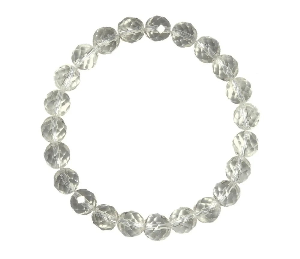 Armband - Bergkristall, 04mm Kugeln, facettiert