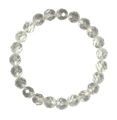 Armband - Bergkristall, 08mm Kugeln, facettiert