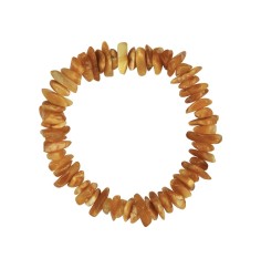 Armband - Bernstein Splitter milchig, 19cm