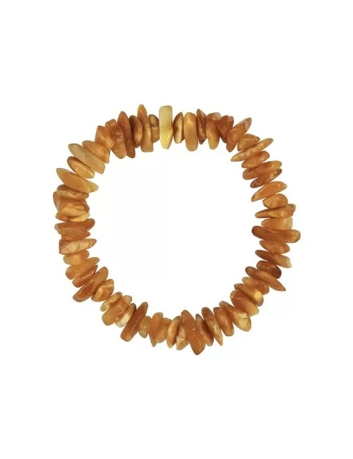 Armband - Bernstein Splitter milchig