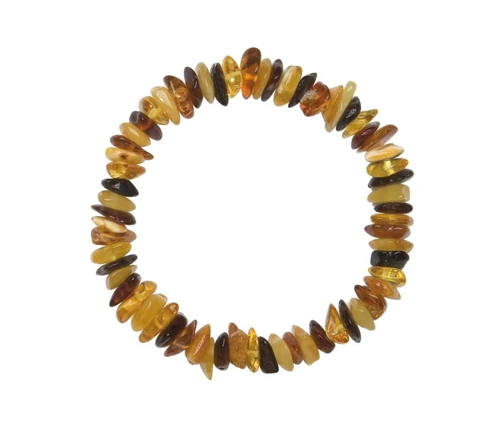 Armband - Bernstein Splitter bunt, 19cm