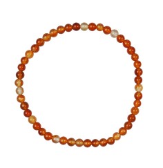 Armband - Carneol (gebr.), 04mm Kugeln