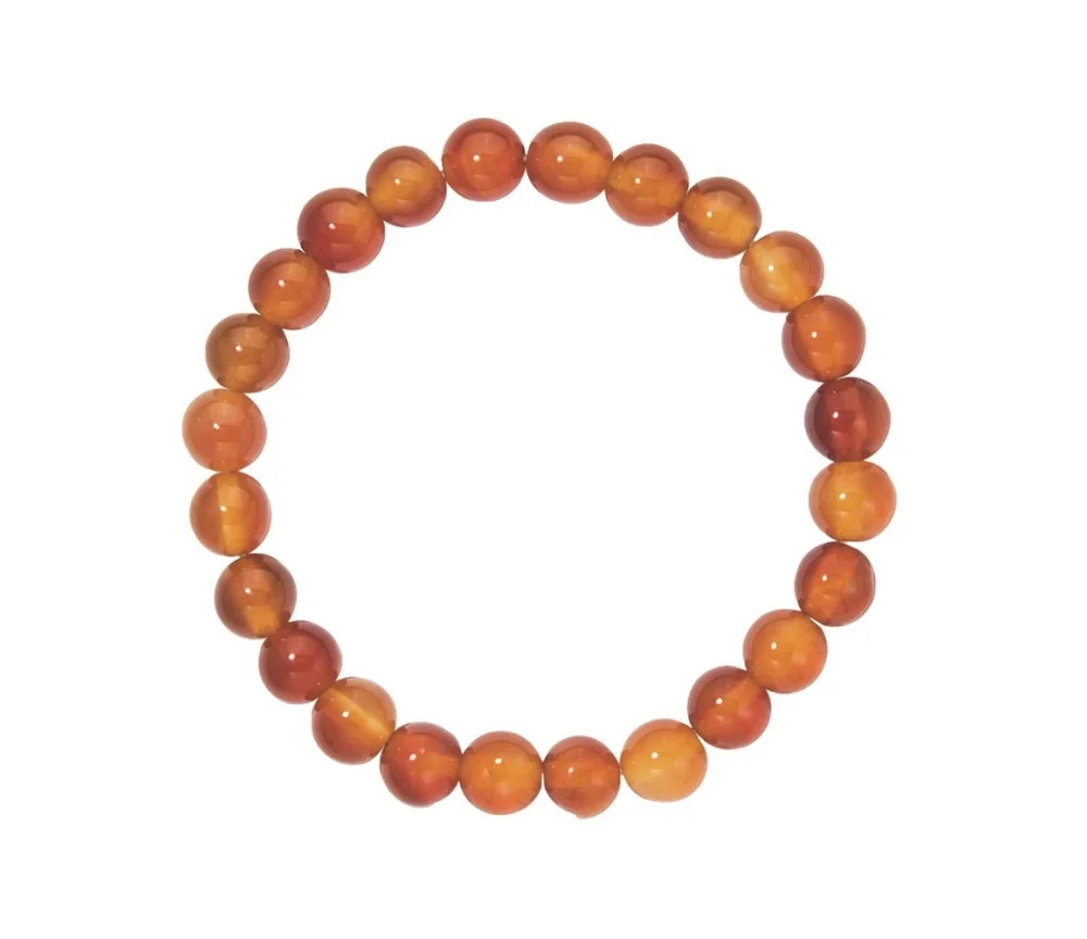 Armband - Carneol (gebr.), 08mm Kugeln